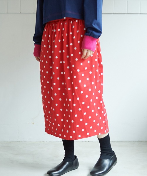 週末限定値下げbulle de savon 7oz denim コクーンスカート bulle de savon（ビュルデサボン）の「△7oz denim コクーン