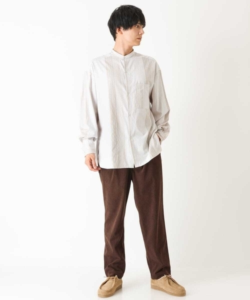 a.v.v（アーヴェヴェ）の「リングドットストライプBIGシャツ（シャツ/ブラウス・メンズ・ライトブルー/ベージュ・46/50/48/44）」の10枚目の写真