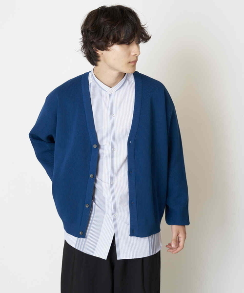 a.v.v（アーヴェヴェ）の「リングドットストライプBIGシャツ（シャツ/ブラウス・メンズ・ライトブルー/ベージュ・46/50/48/44）」の17枚目の写真