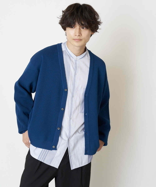 a.v.v（アーヴェヴェ）の「リングドットストライプBIGシャツ（シャツ/ブラウス・メンズ・ライトブルー/ベージュ・46/50/48/44）」の18枚目の写真