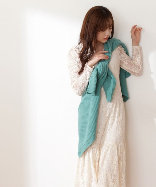 PROPORTION BODY DRESSING（プロポーションボディドレッシング）の「ロング畦カーデ / 1212274001（カーディガン/ボレロ・レディース・ホワイト系その他/グリーン/パープル/ピンク・FREE）」の12枚目の写真