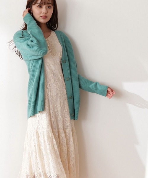 PROPORTION BODY DRESSING（プロポーションボディドレッシング）の「ロング畦カーデ / 1212274001（カーディガン/ボレロ・レディース・ホワイト系その他/グリーン/パープル/ピンク・FREE）」の14枚目の写真