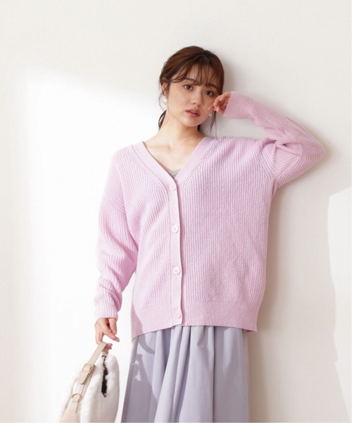 PROPORTION BODY DRESSING（プロポーションボディドレッシング）の「ロング畦カーデ / 1212274001（カーディガン/ボレロ・レディース・ホワイト系その他/グリーン/パープル/ピンク・FREE）」の5枚目の写真