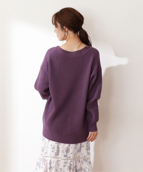 PROPORTION BODY DRESSING（プロポーションボディドレッシング）の「ロング畦カーデ / 1212274001（カーディガン/ボレロ・レディース・ホワイト系その他/グリーン/パープル/ピンク・FREE）」の6枚目の写真