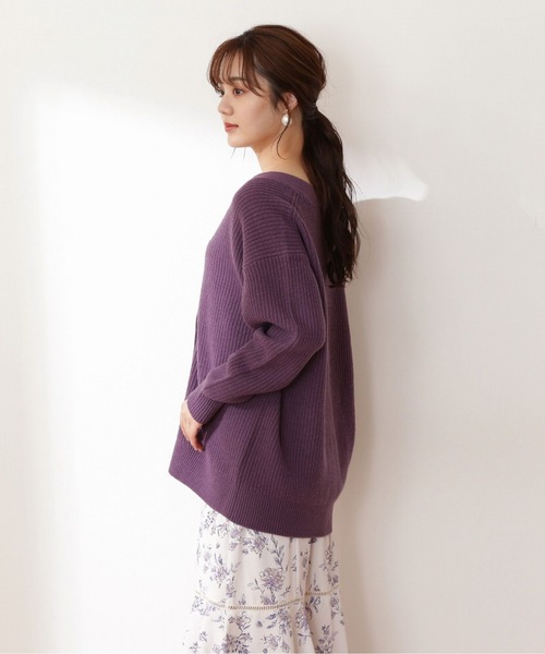 PROPORTION BODY DRESSING（プロポーションボディドレッシング）の「ロング畦カーデ / 1212274001（カーディガン/ボレロ・レディース・ホワイト系その他/グリーン/パープル/ピンク・FREE）」の7枚目の写真
