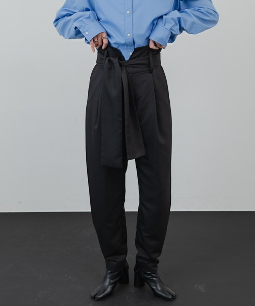 Aunt Marie's（アントマリーズ）の「ハイウエストベルトパンツ（その他パンツ・レディース・ブラウン/グレイッシュベージュ/ブラック・SMALL/FREE）」の20枚目の写真