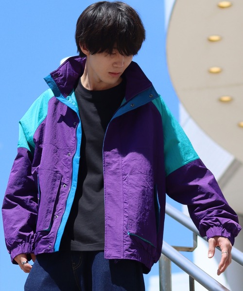 セール】over size classic color nylon blouson/オーバーサイズ