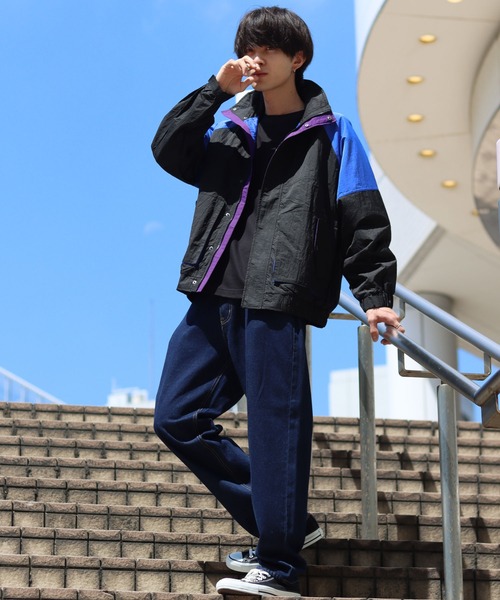 セール】over size classic color nylon blouson/オーバーサイズ