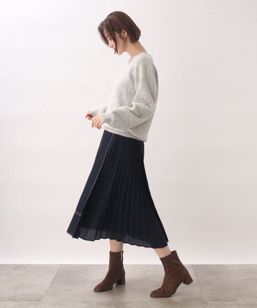 grove(グローブ)の「◆もちっとふっくら華やかラメニット(ニット/セーター・レディース・ライトグレー/アイボリー/グリーン/パープル系・03/02/04/05/01)」の6枚目の写真