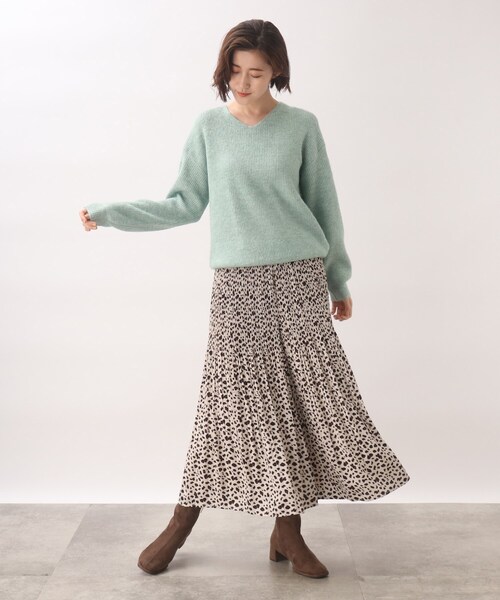 grove(グローブ)の「◆もちっとふっくら華やかラメニット(ニット/セーター・レディース・ライトグレー/アイボリー/グリーン/パープル系・03/02/04/05/01)」の21枚目の写真