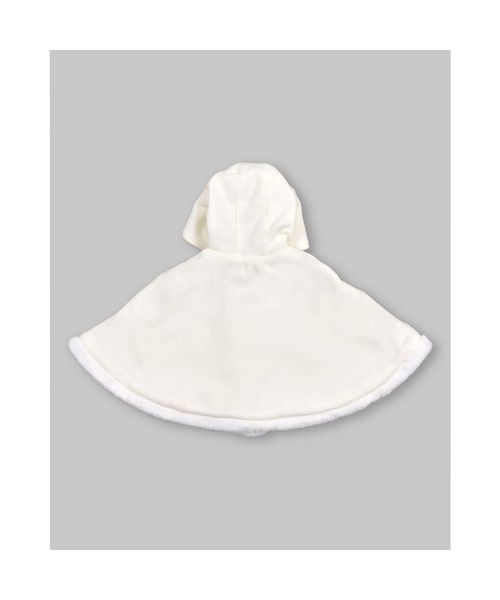 SLAP SLIP BABY（スラップスリップベビー）の「SLAPSLIPBABY/リボンスカラップファー裏ボアマントベビー(50~90cm)（ポンチョ・キッズ・ピンク/オフホワイト・ONESIZE）」の12枚目の写真