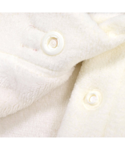 SLAP SLIP BABY（スラップスリップベビー）の「SLAPSLIPBABY/リボンスカラップファー裏ボアマントベビー(50~90cm)（ポンチョ・キッズ・ピンク/オフホワイト・ONESIZE）」の13枚目の写真