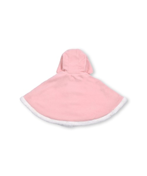 SLAP SLIP BABY（スラップスリップベビー）の「SLAPSLIPBABY/リボンスカラップファー裏ボアマントベビー(50~90cm)（ポンチョ・キッズ・ピンク/オフホワイト・ONESIZE）」の19枚目の写真