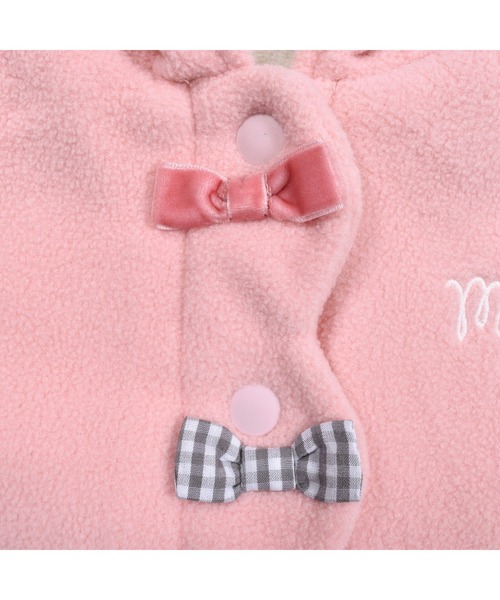 SLAP SLIP BABY（スラップスリップベビー）の「SLAPSLIPBABY/リボンスカラップファー裏ボアマントベビー(50~90cm)（ポンチョ・キッズ・ピンク/オフホワイト・ONESIZE）」の15枚目の写真