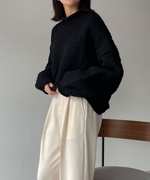hellam（へラム）の「ポップコーン編ハイネックニット（ニット/セーター）」