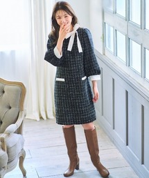 WILL SELECTION ウィルセレクション　グレン　チェック　ワンピース ◾︎ WILLSELECTION グレンチェック刺繍ワンピース - メルカリ