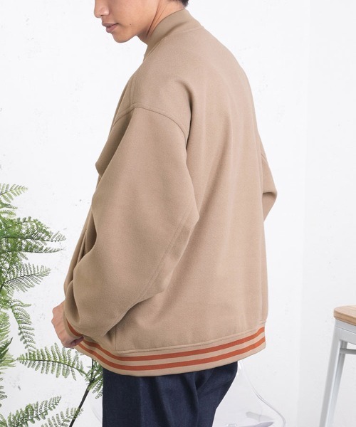 PairPair(ペアペア)の「ワッペン付きオーバーサイズスタジャン(ブルゾン・レディース・ボルドー/ベージュ・LARGE/MEDIUM)」の8枚目の写真