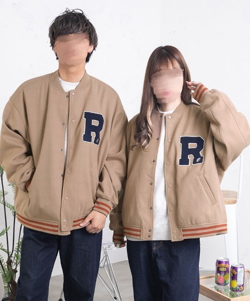 PairPair(ペアペア)の「ワッペン付きオーバーサイズスタジャン(ブルゾン・レディース・ボルドー/ベージュ・LARGE/MEDIUM)」の11枚目の写真