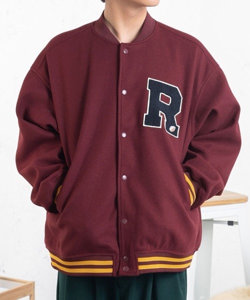 PairPair(ペアペア)の「ワッペン付きオーバーサイズスタジャン(ブルゾン・レディース・ボルドー/ベージュ・LARGE/MEDIUM)」の19枚目の写真