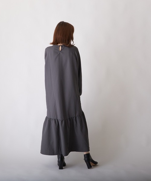 PAPAVER(パパヴェル)の「【papaver】袖ドロストOP(シャツ/ブラウス・レディース・スミクロ/モカ・MEDIUM)」の7枚目の写真