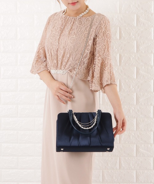 Lace Ladies(レースレディース)の「チャーム付きセレモニーハンドバッグ(クラッチバッグ・レディース・ブラック/シルバー/ベージュ/ネイビー・FREE)」の15枚目の写真