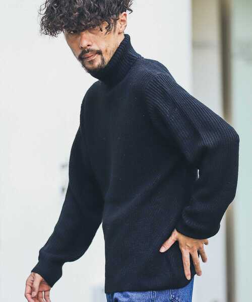 URBAN RESEARCH Sonny Label(アーバンリサーチサニーレーベル)の「ウォッシャブルウール混タートルニット(ニット/セーター・メンズ・ブラック/グレー/オフホワイト/カーキ/オレンジ・MEDIUM/LARGE/X-LARGE)」の20枚目の写真