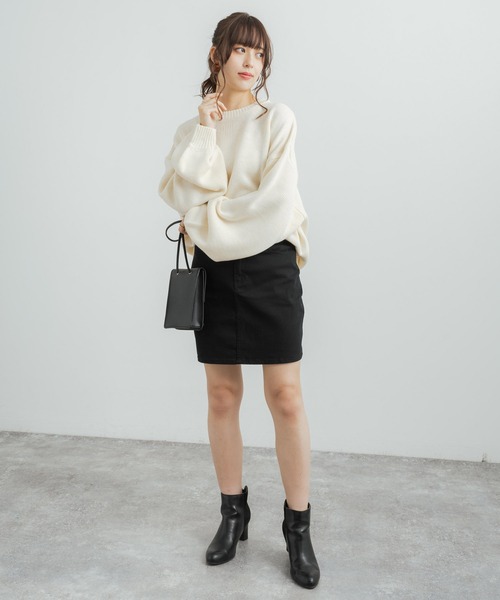 Rocky Monroe(ロッキーモンロー)の「オーバーサイズ クルーネック プルオーバーニットセーター(ニット/セーター・メンズ・マスタード/ベージュ/グリーン/チャコール/ブラック/オフホワイト/グレー/ブラウン・L/XL/M)」の20枚目の写真