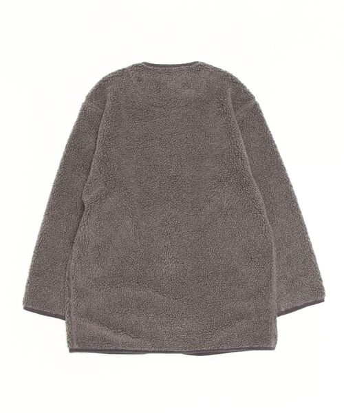 Vincent et Mireille（バンソンエミレイユ）の「[Vincent et Mireille/ヴァンソン エ ミレイユ] ボアフリース ミドル丈カーディガン（ブルゾン・レディース・アイボリー/チャコール・36）」の4枚目の写真