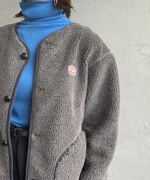 Vincent et Mireille（バンソンエミレイユ）の「[Vincent et Mireille/ヴァンソン エ ミレイユ] ボアフリース ミドル丈カーディガン（ブルゾン・レディース・アイボリー/チャコール・36）」の17枚目の写真