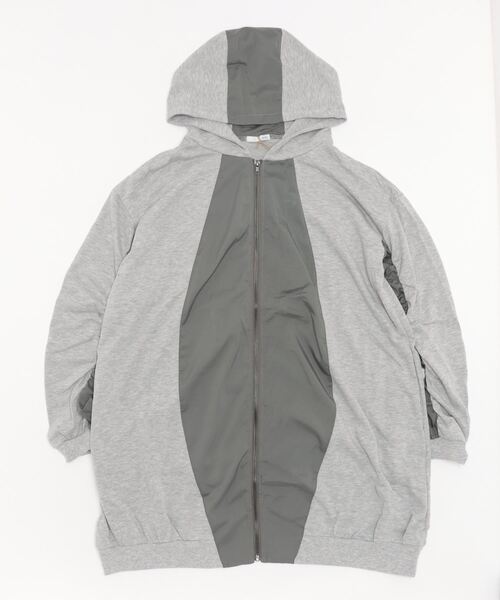 sandy（サンディー）の「【sandy】裏毛切り替えギャザー袖ZIPフディー（パーカー・レディース・マスタード/グリーン/グレー系その他/ブラック・FREE）」の3枚目の写真