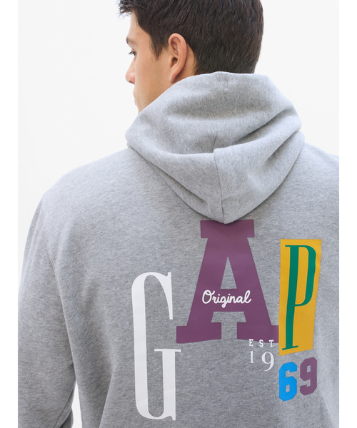 GAP（ギャップ）の「ヴィンテージ ソフトミックスフォントGAPロゴ プルオーバー パーカー(ユニセックス)（パーカー・メンズ・グレー/オフホワイト/グリーン/ブラック/ワイン・XS/S/M/L/XL）」の12枚目の写真
