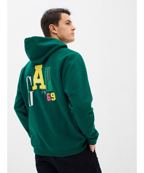 GAP（ギャップ）の「ヴィンテージ ソフトミックスフォントGAPロゴ プルオーバー パーカー(ユニセックス)（パーカー・メンズ・グレー/オフホワイト/グリーン/ブラック/ワイン・XS/S/M/L/XL）」の14枚目の写真