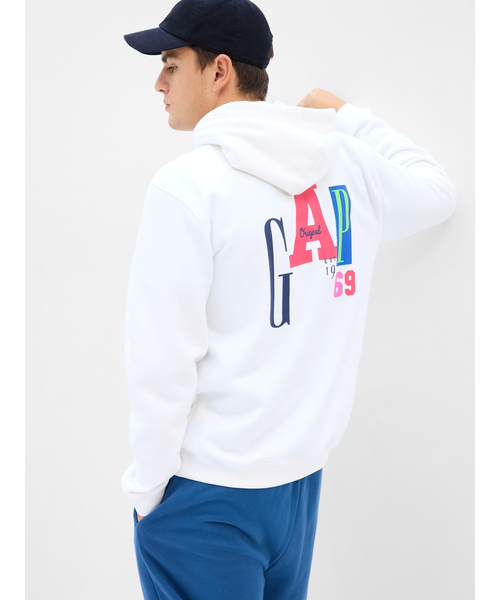 GAP（ギャップ）の「ヴィンテージ ソフトミックスフォントGAPロゴ プルオーバー パーカー(ユニセックス)（パーカー・メンズ・グレー/オフホワイト/グリーン/ブラック/ワイン・XS/S/M/L/XL）」の15枚目の写真