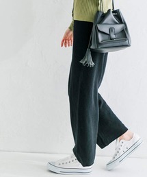 カシミア混ニットワイドパンツ
