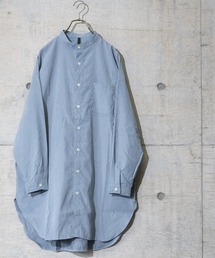 JOHN'S CLOSET | 【i】ポリピーチバンドカラーロングシャツ(シャツ/ブラウス)
