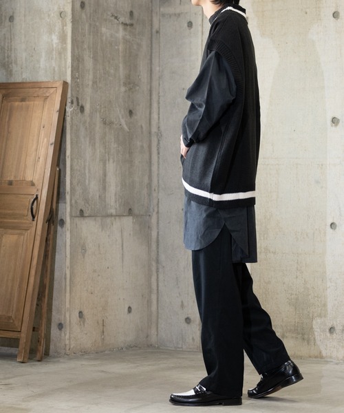JOHN'S CLOSET(ジョンズクローゼット)の「【i】ポリピーチバンドカラーロングシャツ(シャツ/ブラウス・メンズ・サックスブルー/グレイッシュベージュ/チャコールグレー/ブラック/ホワイト・LARGE/MEDIUM)」の21枚目の写真