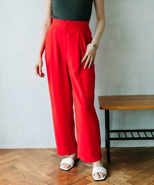 Flugge(フラッジー)の「color easy PT/カラーイージーパンツ(スラックス・レディース・レッド/グリーン/ブラック・SMALL/MEDIUM)」の3枚目の写真