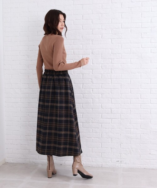 SHOO・LA・RUE(シューラルー)の「◆チェック×プリーツスカート(スカート・レディース・ベージュ系その他2/ブラック系1/ネイビー系1・00)」の12枚目の写真