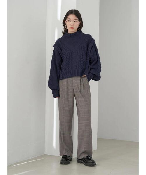 earth music&ecology（アースミュージックアンドエコロジー）の「立体ケーブルニットプルオーバー（ニット/セーター・レディース・アイボリー/マスタード/ネイビー・FREE）」の13枚目の写真