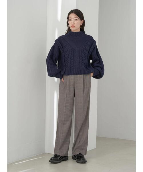 earth music&ecology（アースミュージックアンドエコロジー）の「立体ケーブルニットプルオーバー（ニット/セーター・レディース・アイボリー/マスタード/ネイビー・FREE）」の22枚目の写真