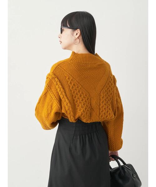 earth music&ecology（アースミュージックアンドエコロジー）の「立体ケーブルニットプルオーバー（ニット/セーター・レディース・アイボリー/マスタード/ネイビー・FREE）」の18枚目の写真