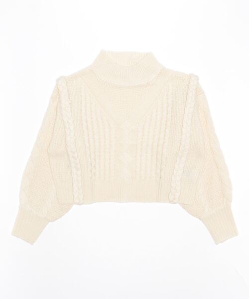 earth music&ecology（アースミュージックアンドエコロジー）の「立体ケーブルニットプルオーバー（ニット/セーター・レディース・アイボリー/マスタード/ネイビー・FREE）」の20枚目の写真