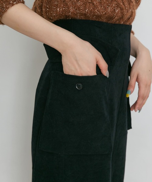 UR Lab.(アーバンリサーチラボ)の「細コールポケットスカート(スカート・レディース・ネイビー/オフホワイト・FREE)」の19枚目の写真