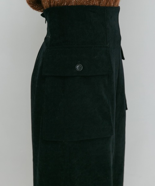 UR Lab.(アーバンリサーチラボ)の「細コールポケットスカート(スカート・レディース・ネイビー/オフホワイト・FREE)」の20枚目の写真