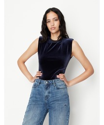 ARMANI EXCHANGE | 【A|X アルマーニ エクスチェンジ】ベルベット　ノースリーブボデイスーツ(Tシャツ/カットソー)
