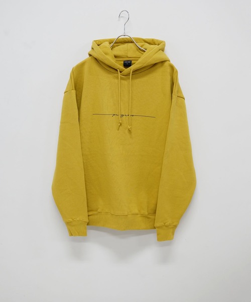 TRAP/U （トラップユー）の「30/10 裏起毛 フロント メッセージプリント 長袖 プルオーバー パーカー TRAP/U（パーカー・メンズ・ブラック/ホワイト/マスタード・M/L）」の8枚目の写真