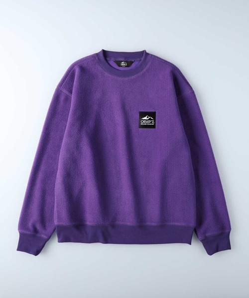 CAMP7(キャンプセブン)の「【CAMP7】フリースクルースウェット(スウェット・メンズ・ブラック/ベージュ/パープル/オフホワイト/ケリー・M/L/XL)」の8枚目の写真