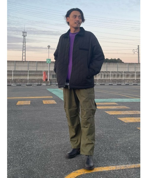 CAMP7(キャンプセブン)の「【CAMP7】フリースクルースウェット(スウェット・メンズ・ブラック/ベージュ/パープル/オフホワイト/ケリー・M/L/XL)」の9枚目の写真