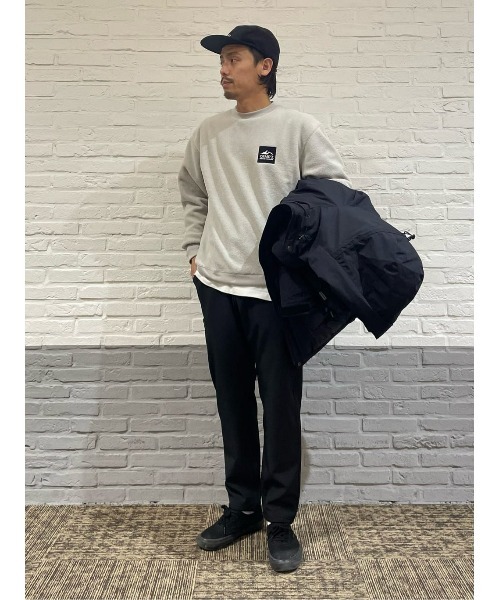 CAMP7(キャンプセブン)の「【CAMP7】フリースクルースウェット(スウェット・メンズ・ブラック/ベージュ/パープル/オフホワイト/ケリー・M/L/XL)」の18枚目の写真