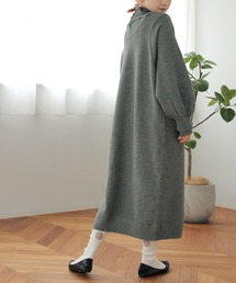 ボリュームニットワンピース